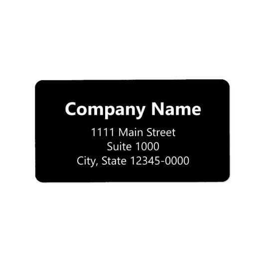 ビジネス名はっきりした白黒差出人住所 ラベル (正面)