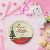 ビジネス名またはグループ名メッセージクリスマスパーティー7" ペーパープレート (パーティー)