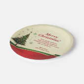 ビジネス名またはグループ名メッセージクリスマスパーティー7" ペーパープレート (アングル)