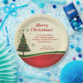 ビジネス名またはグループ名メッセージクリスマスパーティー9" ペーパープレート (パーティー)