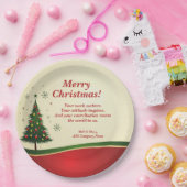 ビジネス名またはグループ名メッセージクリスマスパーティー9" ペーパープレート (パーティー)