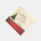 ビジネス名またはグループ名メッセージクリスマスパーティー スタンダードランチョンナプキン (角)