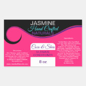 ビジネス名またはロゴコンテナーの矩形スタンプ 長方形シール (正面)