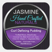 ビジネス名またはロゴ製品コンテナ スクエアシール (正面)