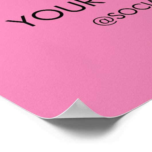 ビジネス名を付けたカスタマイズ可能なピンクの販売サイン ポスター (角)