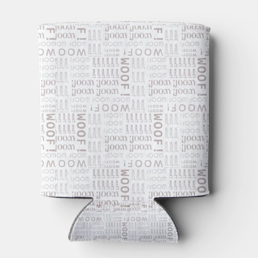 ビジネス名を使用した茶色のポープリント 缶クーラー (裏面)