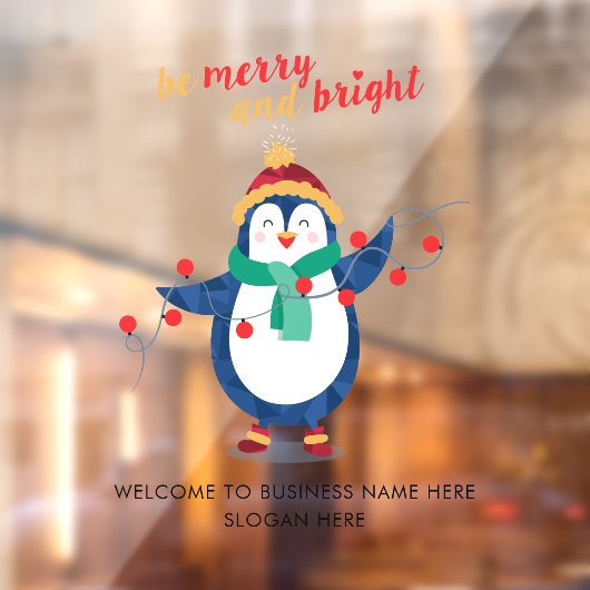 ビジネス名オフィスクリスマスデコレーション追加 ウィンドウサイン (シート2)