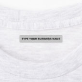 ビジネス名オン灰色の四角形のアイロンのラベル ラベル (貼付)