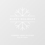 ビジネス名クリスマスハッピーホリデーズスノーフレーク ウィンドウサイン (シート)