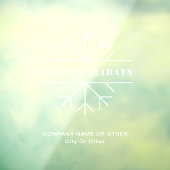 ビジネス名クリスマスハッピーホリデーズスノーフレーク ウィンドウサイン (シート3)