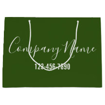 ビジネス名グリーンおよびホワイトスクリプトの電話番号