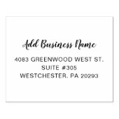 ビジネス名シンプルのカスタム差出人住所 ラバースタンプ (インプリント)