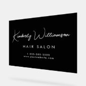 ビジネス名スタイリッシュ署名スクリプト黒 アクリルサイン (傾斜)