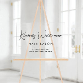 ビジネス名スタイリッシュ署名スクリプト アクリルサイン