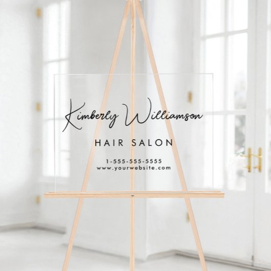 ビジネス名スタイリッシュ署名スクリプト アクリルサイン