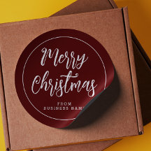 ビジネス名ステッカーからのメリークリスマス