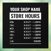 ビジネス名ストア営業時間 ウィンドウサイン (シート3)