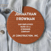 ビジネス名タグ赤レンガ従業員の認識 缶バッジ (インサイチュ)