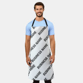 ビジネス名パターン |黒と白 エプロン (着用した状態)