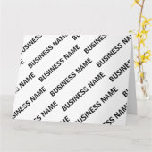 ビジネス名パターン |黒と白 カード (黄色い花)