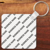 ビジネス名パターン |黒と白 キーホルダー (裏面)