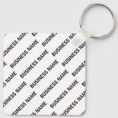 ビジネス名パターン |黒と白 キーホルダー (裏面)