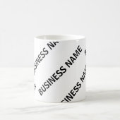 ビジネス名パターン |黒と白 コーヒーマグカップ (中央)