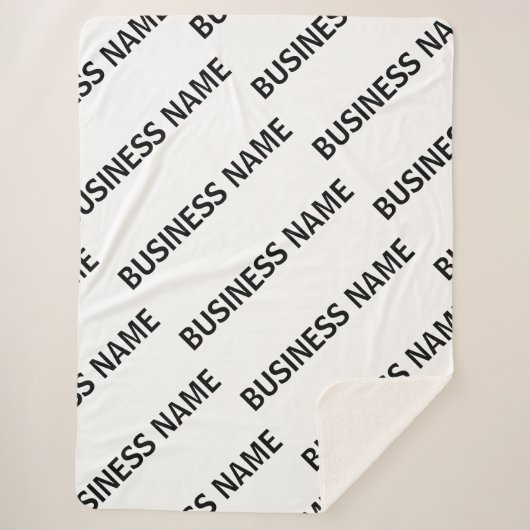 ビジネス名パターン |黒と白 シェルパブランケット (正面)
