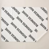 ビジネス名パターン |黒と白 シェルパブランケット (正面(横))