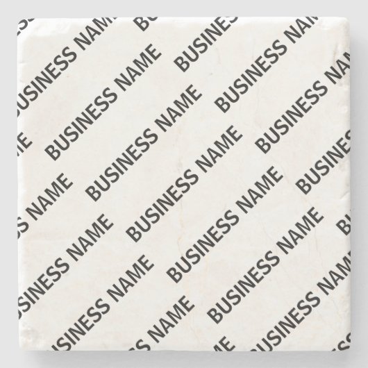 ビジネス名パターン |黒と白 ストーンコースター (正面)