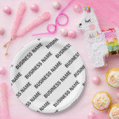 ビジネス名パターン |黒と白 ペーパープレート (パーティー)