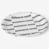 ビジネス名パターン |黒と白 ペーパープレート (アングル)