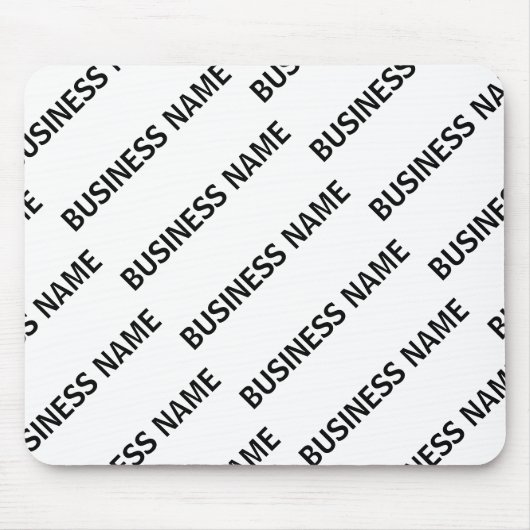 ビジネス名パターン |黒と白 マウスパッド (正面)
