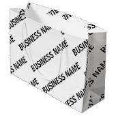 ビジネス名パターン |黒と白 ラージペーパーバッグ (裏面アングル)