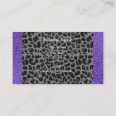 ビジネス名パープルグリッターブラックヒョウ 名刺 (裏面)