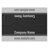 ビジネス名ブラックアンドグレーウェブサイト文字テンプレート テーブルクロス (正面(横))