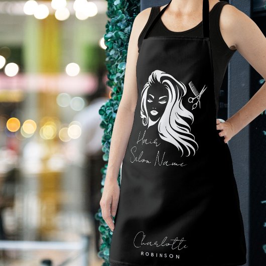 ビジネス名ヘアサロンブラック エプロン