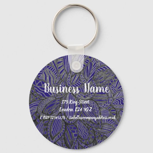 ビジネス名マーケティングパーソナライズされたキーリング キーホルダー (正面)