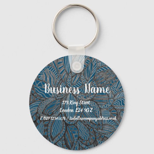 ビジネス名マーケティングパーソナライズされたキーリング キーホルダー (正面)