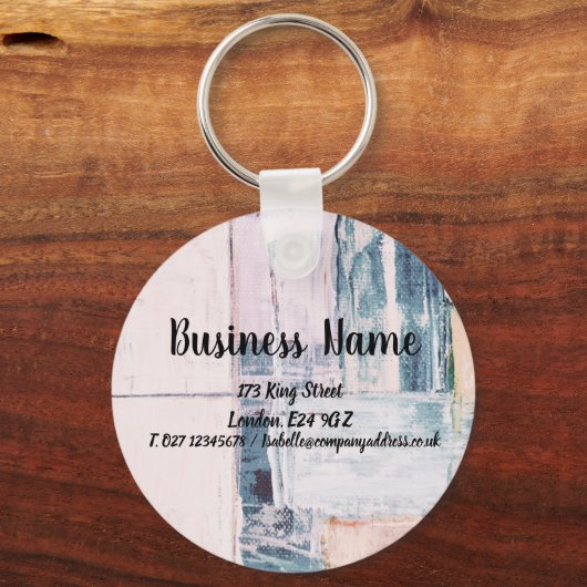 ビジネス名マーケティング パーソナライズされた キーホルダー (正面)