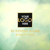 ビジネス名ロゴストアフロントブラック&金ゴールド ウィンドウサイン (シート3)