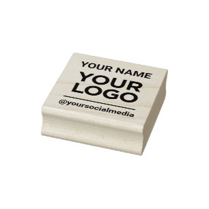 ビジネス名ロゴソーシャルメディアモダンシンプル ラバースタンプ