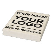 ビジネス名ロゴソーシャルメディアモダン大 ラバースタンプ (スタンプ)