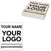 ビジネス名ロゴソーシャルメディアモダン大 ラバースタンプ (押印)