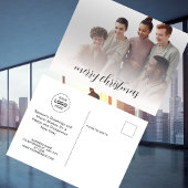 ビジネス名ロゴ&フォトメリークリスマス ポストカード