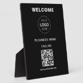 ビジネス名ロゴ&QRコードウェルカムプラーク フォトプラーク (側面)