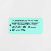 ビジネス名住所 シールの例 ラベル (デザイン1)