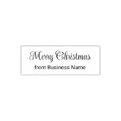 ビジネス名入りクリスマスの筆記体メッセージ セルフインキングスタンプ (デザイン)