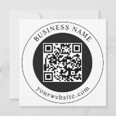 ビジネス名入りQRコード(編集可能) セーブザデート (裏面)