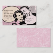 ビジネス名刺を結婚するレトロのヴィンテージ 名刺 (正面/裏面)